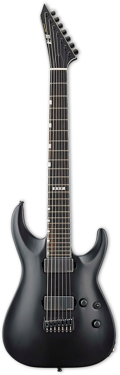ESP Guitars EIIHORNT7BHSBLKS 7 String RH E-II Horizon NT-7B Hipshot Series Electric Guitar - Black Satin