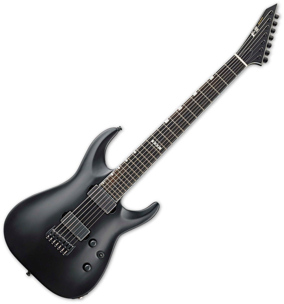 ESP Guitars EIIHORNT7BHSBLKS 7 String RH E-II Horizon NT-7B Hipshot Series Electric Guitar - Black Satin