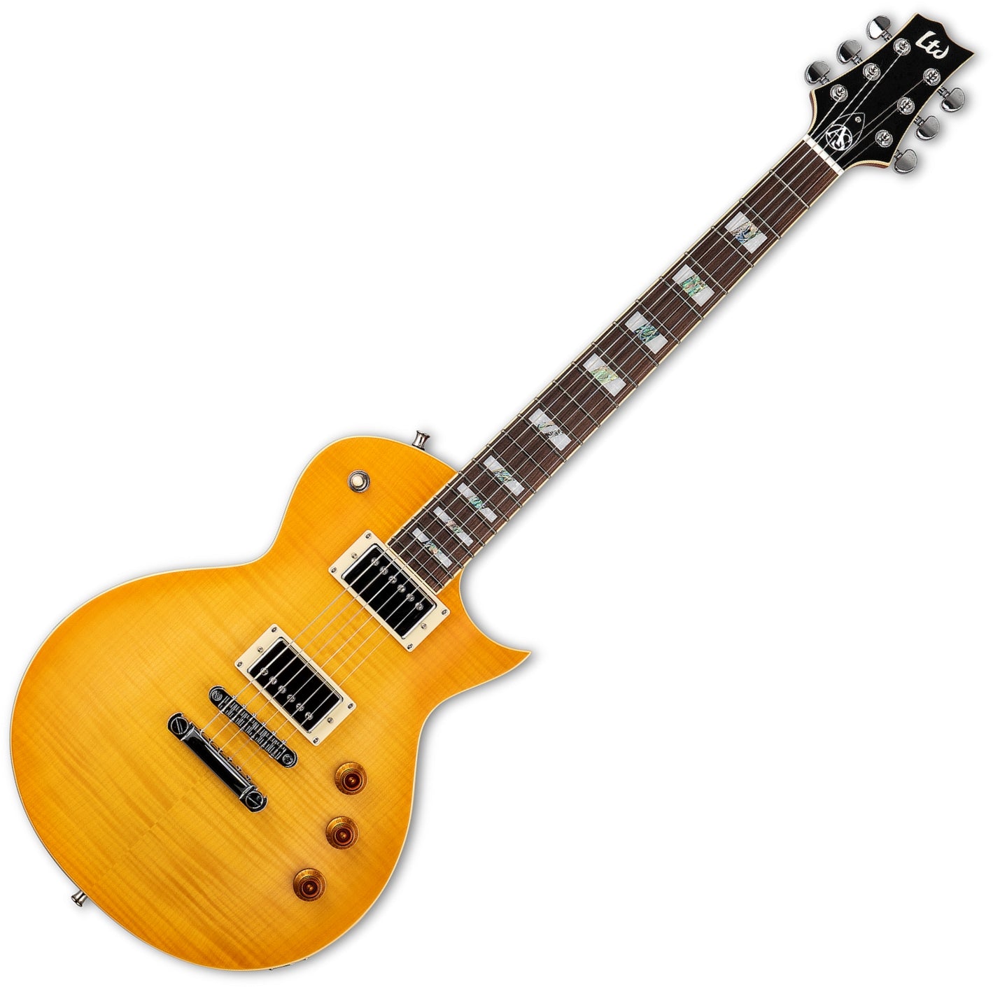 ESP Guitars LAS1FMLB Alex Skolnick Signature 6 String RH LTD AS-1 Series Electric Guitar - Lemon Burst w/ Case