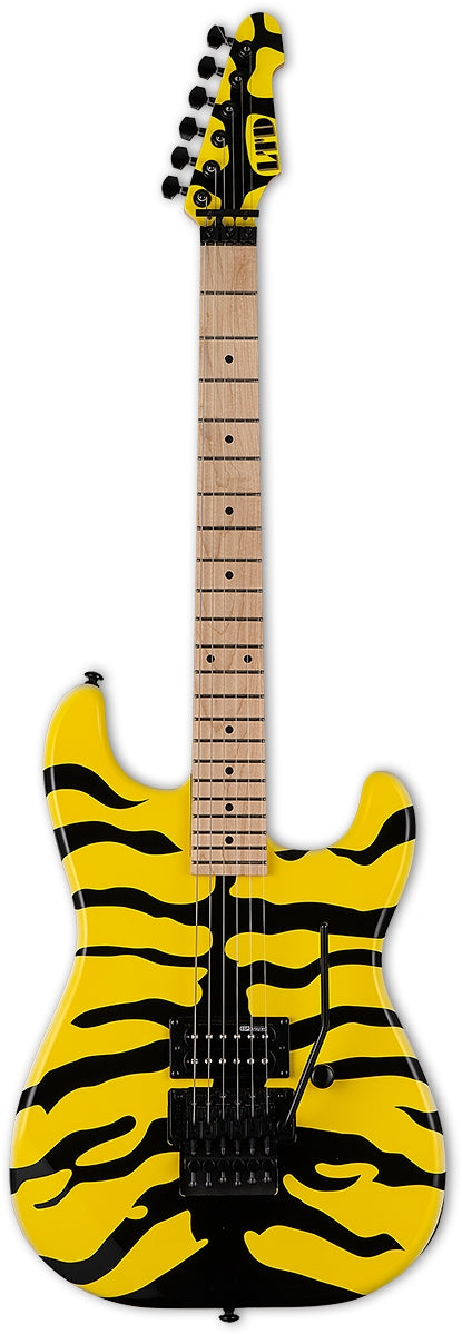 ESP Guitars LGL200MT 6 String RH LTD GL-200MT George Lynch Signature Electric Guitar - Yellow w/ Tiger Graphic