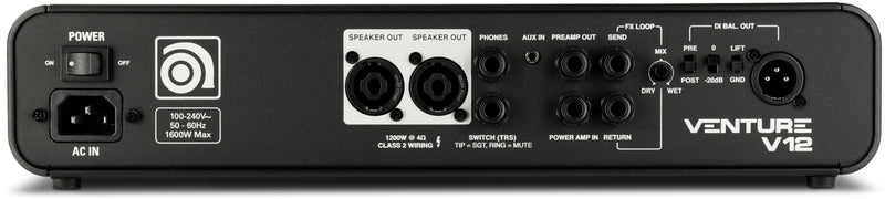 Ampeg VENTURE V12 1200W Bass Amplifier Head
