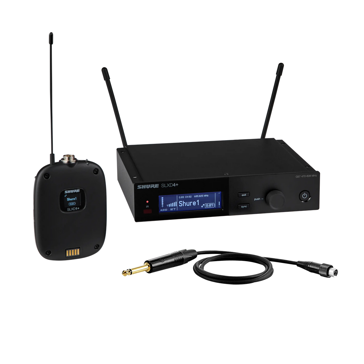 Shure SLXD14+-G57 - Wireless Instrument System with WA305 Instrument Cable - product view 1