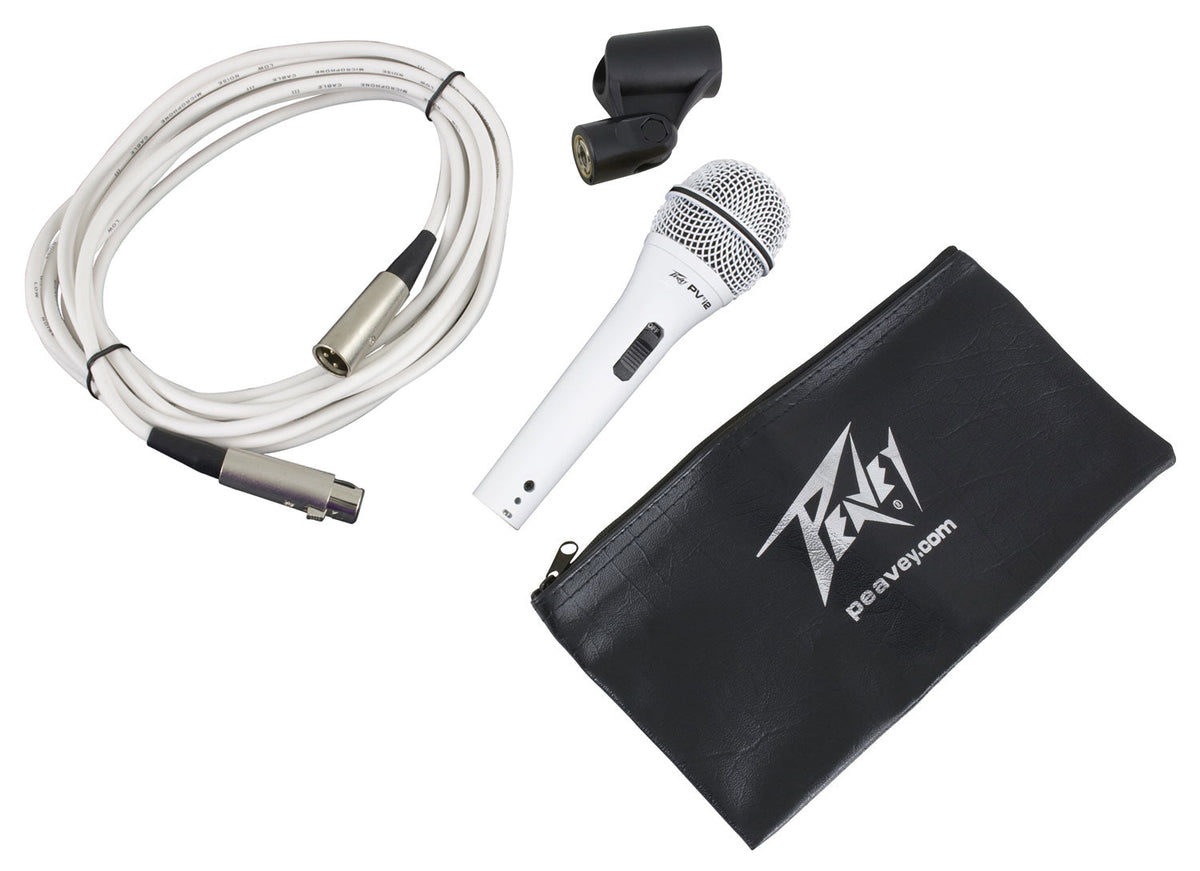 Peavey PV®i 2 Dynamic Vocal Microphone with XLR Cable - White
