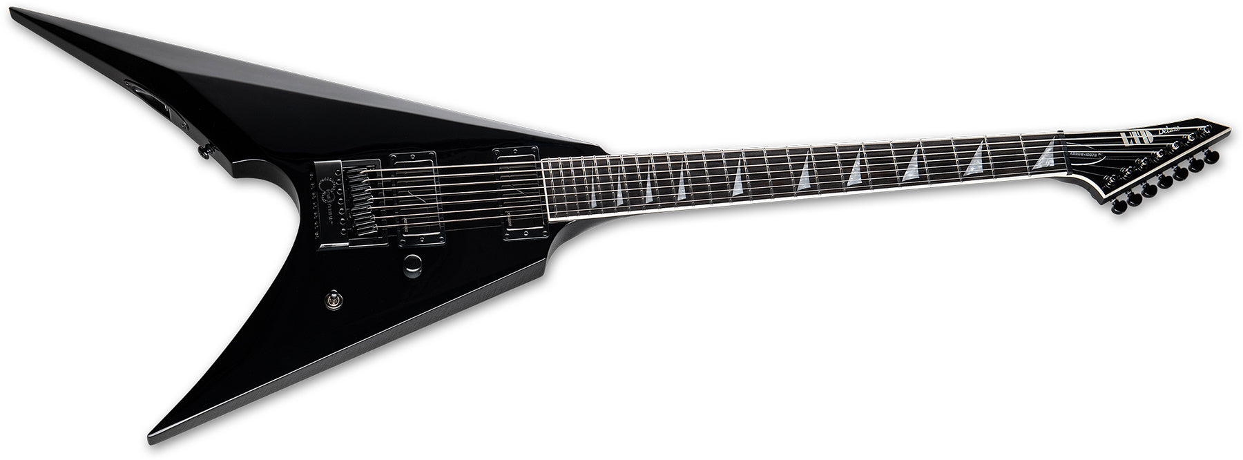 ESP Guitars LARROW1007BETBLK Arrow-1007 Evertune LTD Deluxe V Shape Baritone 7 String RH Electric Guitar - Black