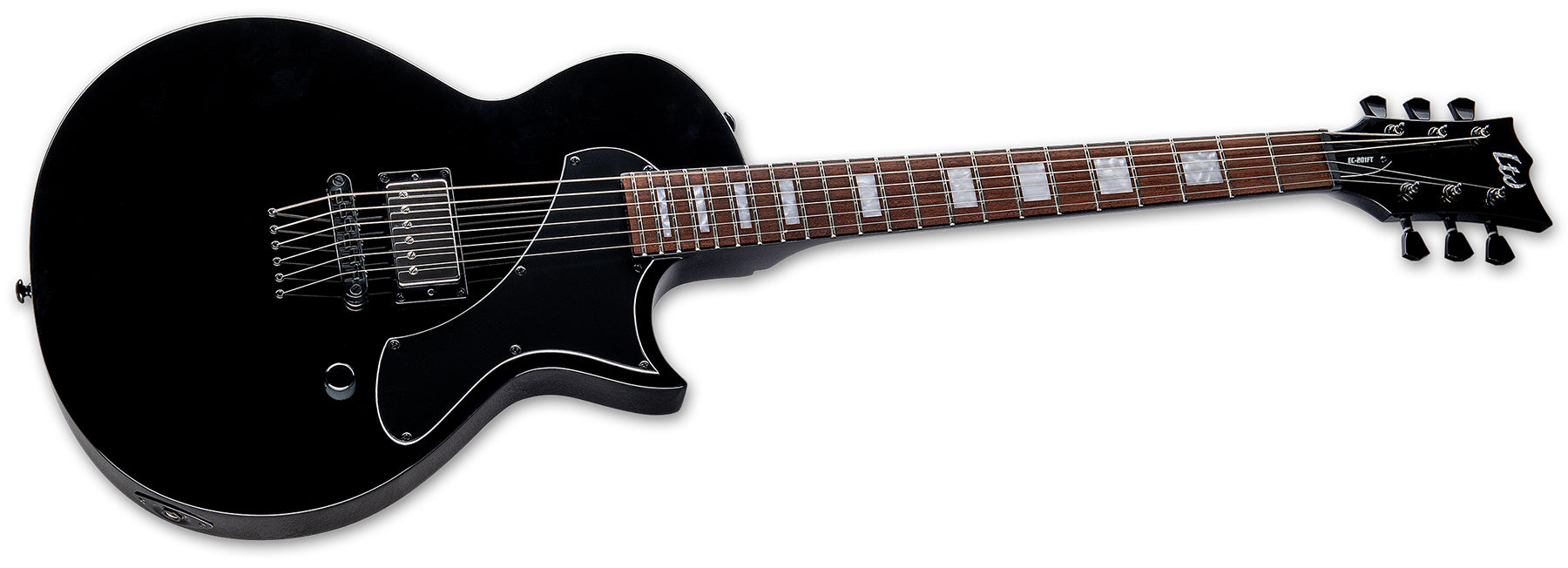 ESP Guitars LEC201FTBLK EC-201FT LTD Flat Top 6 String RH Electric Guitar - Black
