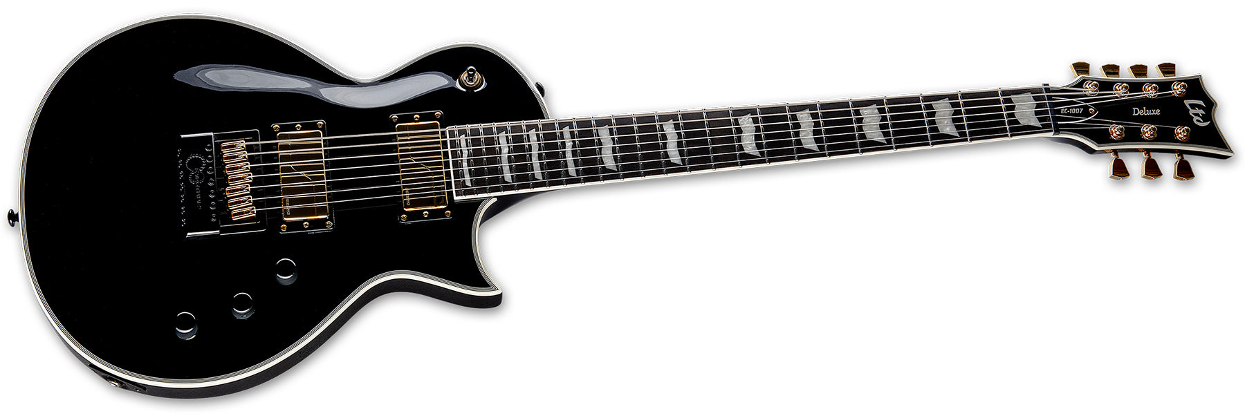 ESP Guitars LEC1007BETBLK EC-1007 Evertune LTD Deluxe Baritone 7 String RH Electric Guitar - Black