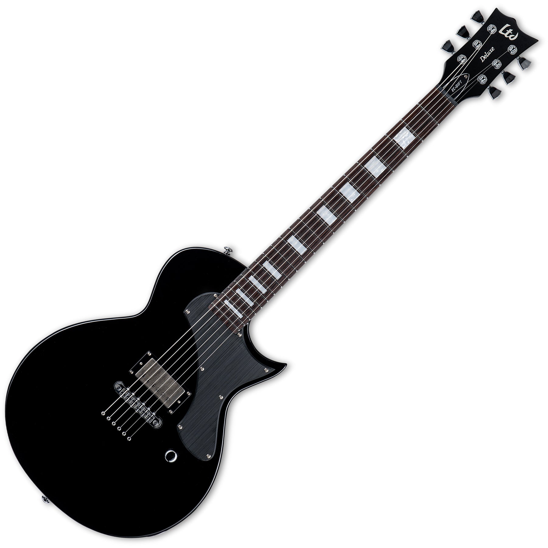 ESP Guitars LEC01FTBLK EC-01FT LTD Deluxe Flat Top 6 String RH Electric Guitar - Black