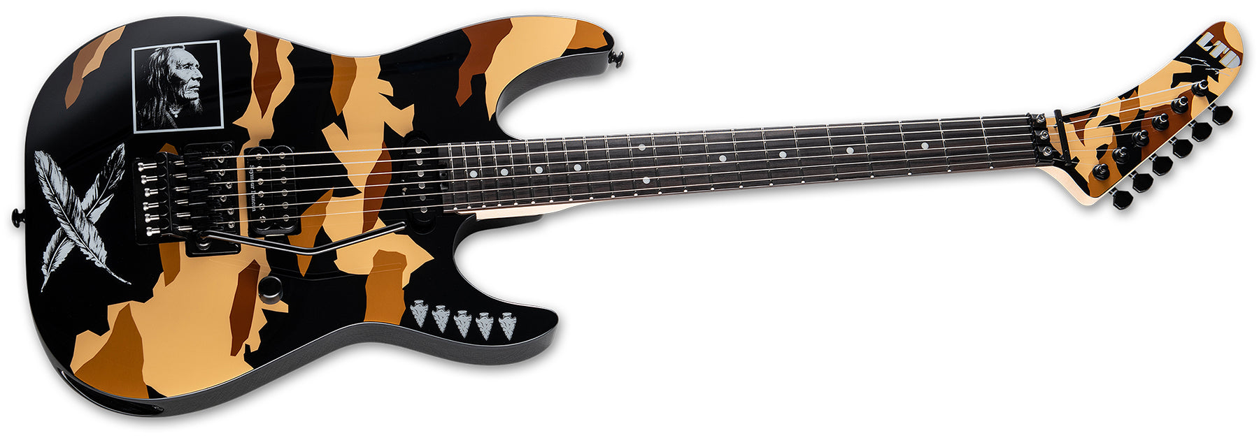 ESP Guitars LGLDESERTEAGLE George Lynch Signature 6 String RH Electric Guitar with Case - Desert Eagle