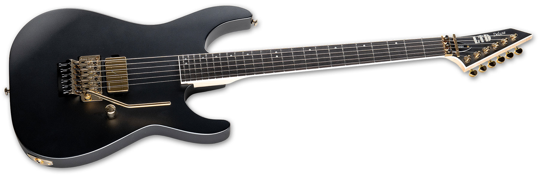 ESP Guitars LM1001CHMS M-1001 LTD Deluxe 6 String RH Electric Guitar - Charcoal Metallic Satin