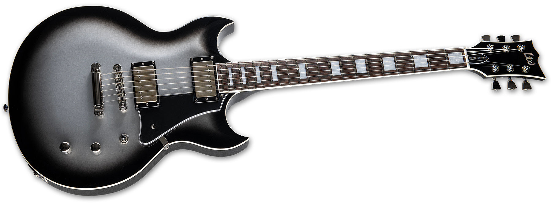 ESP Guitars LROYALSHIVASSB Bill Kelliher Signature Royal Shiva LTD 6 String RH Electric Guitar with Case - Silver Sunburst