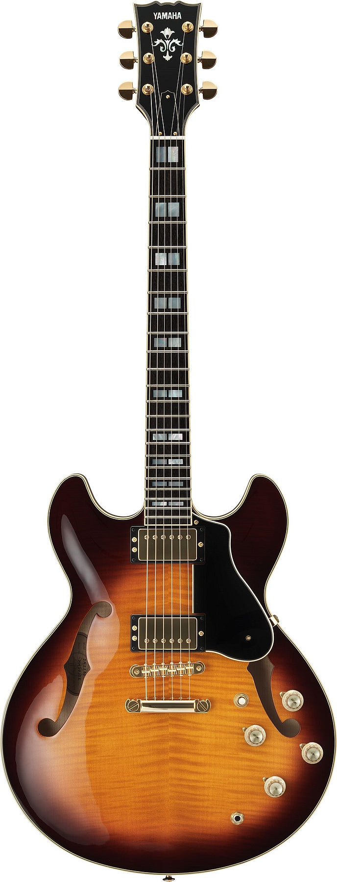 Yamaha SA2200 BS WC 6 String RH SA Series Hollowbody Guitar with Case - Brown Sunburst