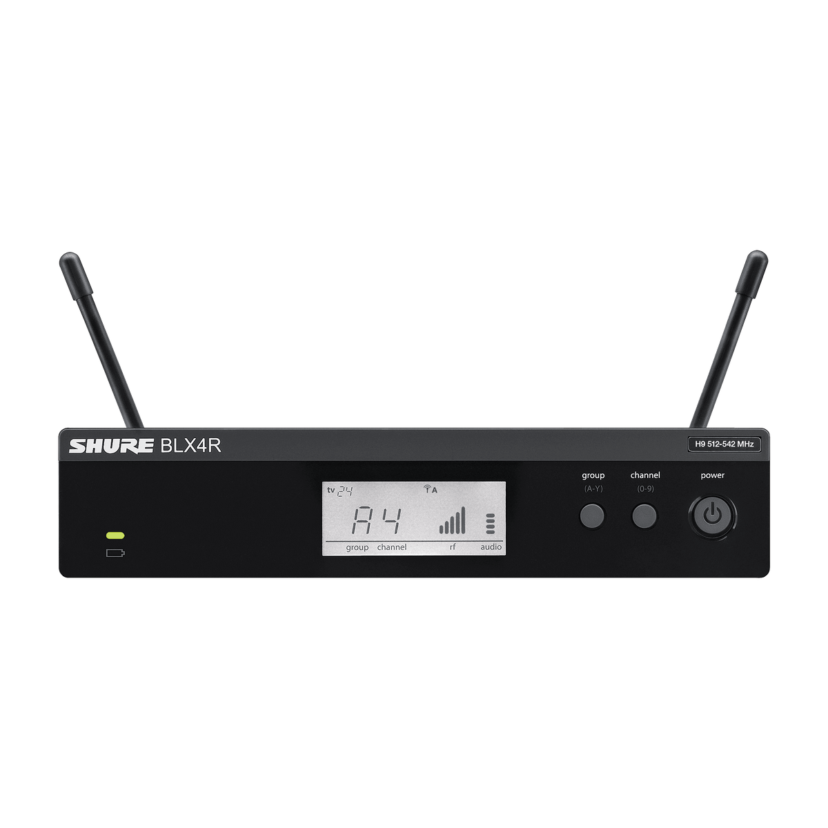 Shure BLX4R-H9 - Wireless Diversity Receiver with PS23 & 1/4 Wave Antennas - product view 1