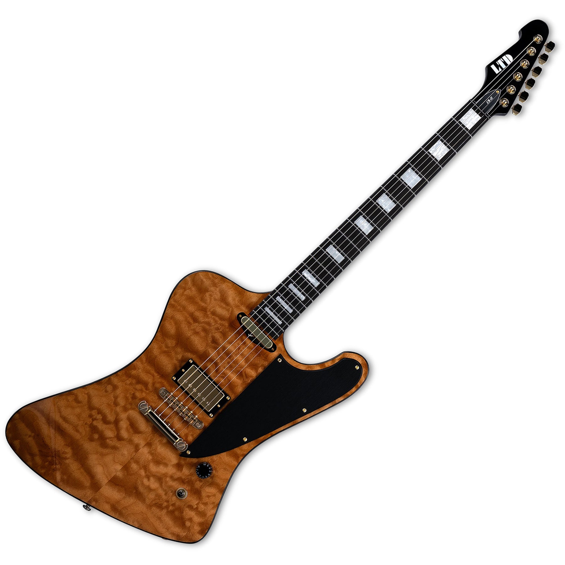ESP Guitars LCSIIQMVN LTD CS-II Caleb Shomo Signature 6 String RH Electric Guitar with Case - Vintage Natural