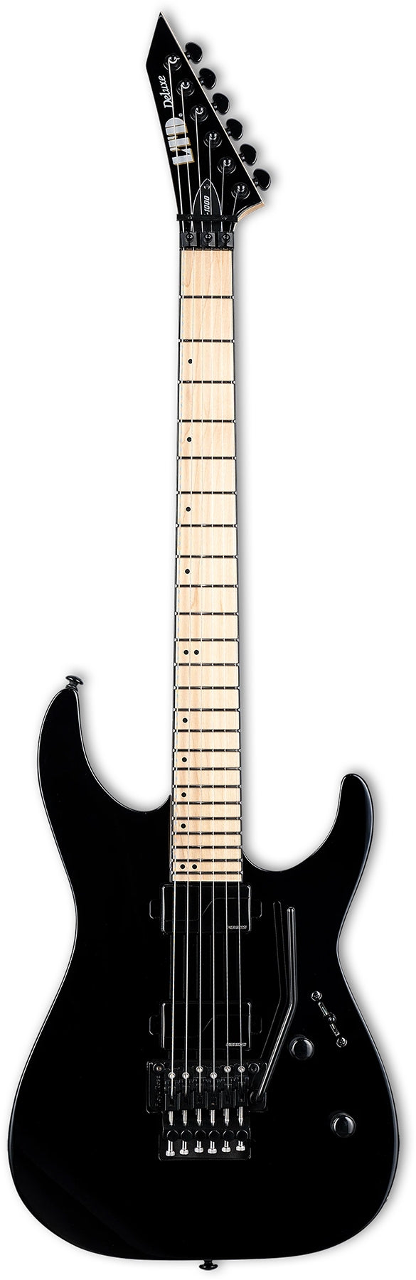 ESP Guitars LM1000MBLK LTD Deluxe M-1000 Maple 6 String RH Electric Guitar - Black Gloss