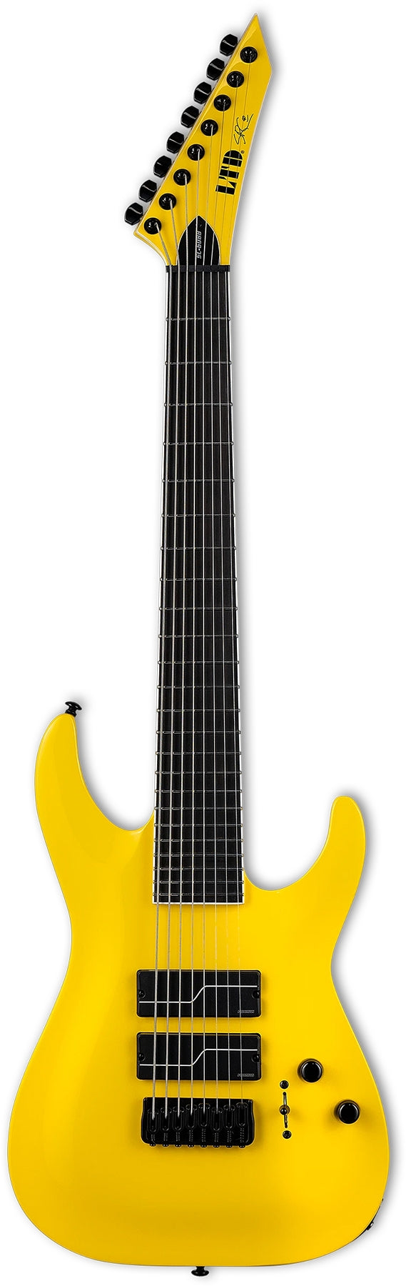 ESP Guitars LSC608BYELF1 SC-608 Stephen Carpenter Signature Baritone 8 String RH Electric Guitar with Case - Yellow