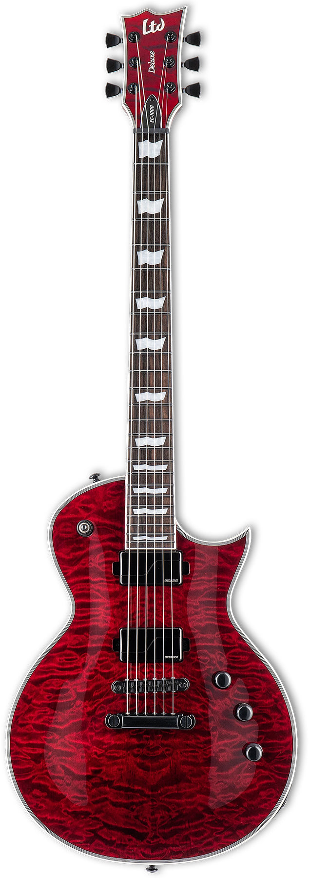 ESP Guitars LEC1000QMSTBC EC-1000 6 String RH Electric Guitar - See Thru Black Cherry