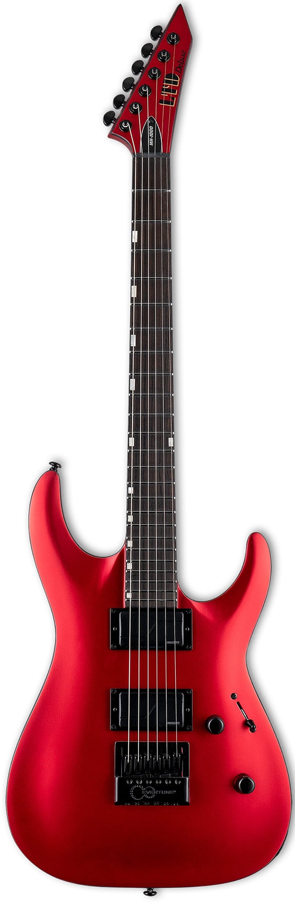 ESP Guitars LMH1000ETCARS MH-1000 Evertune 6 String RH Electric Guitar - Candy Apple Red Satin