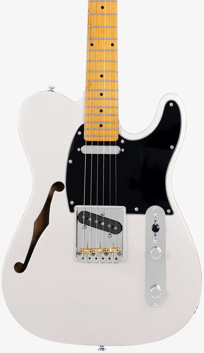 Sire Larry Carlton Signature 6 String RH Semi-Hollowbody Guitar - Silver