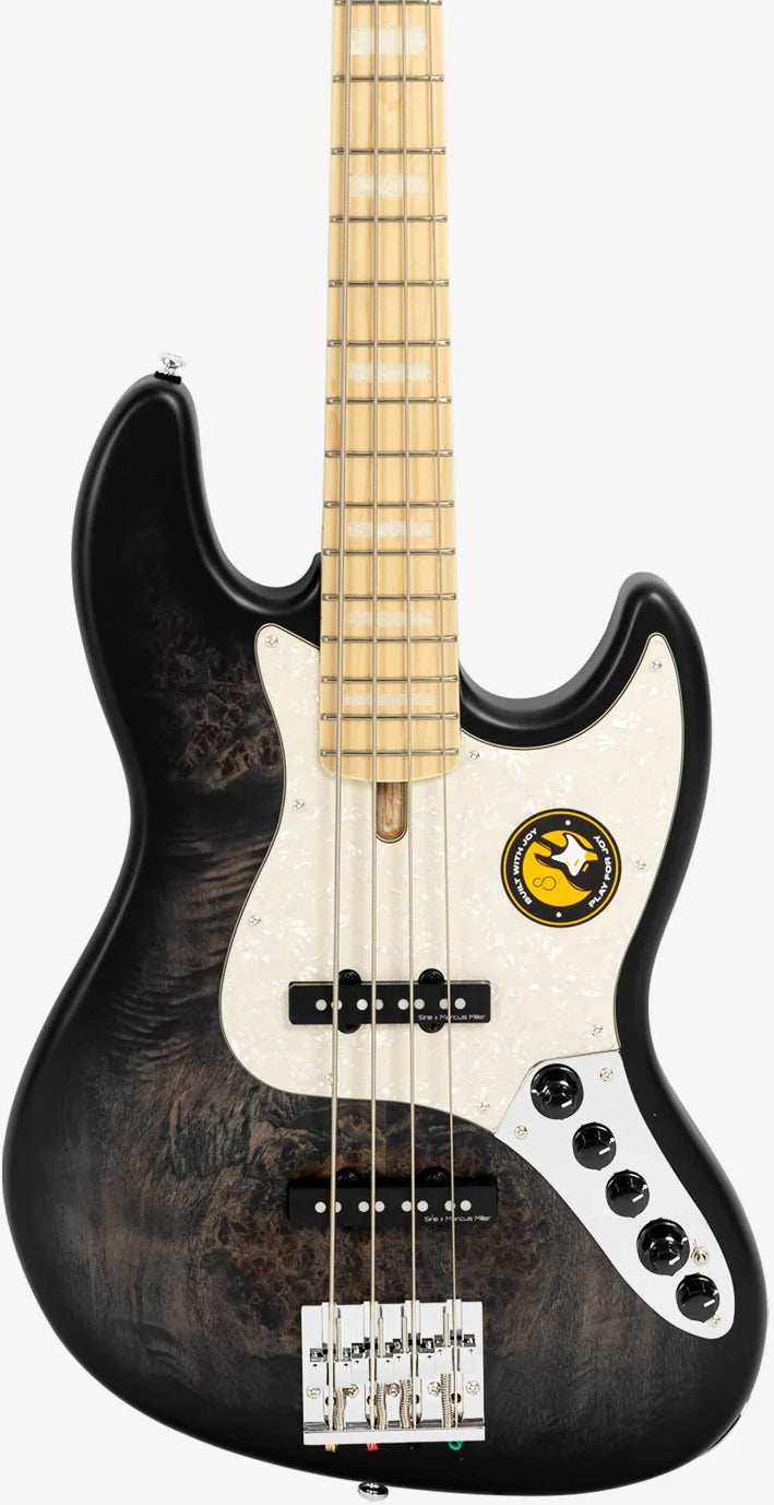 Sire V7-SWAMP-ASH-RI-4-TBKS Marcus Miller Signature 4 String RH Electric Bass - Transparent Black Satin