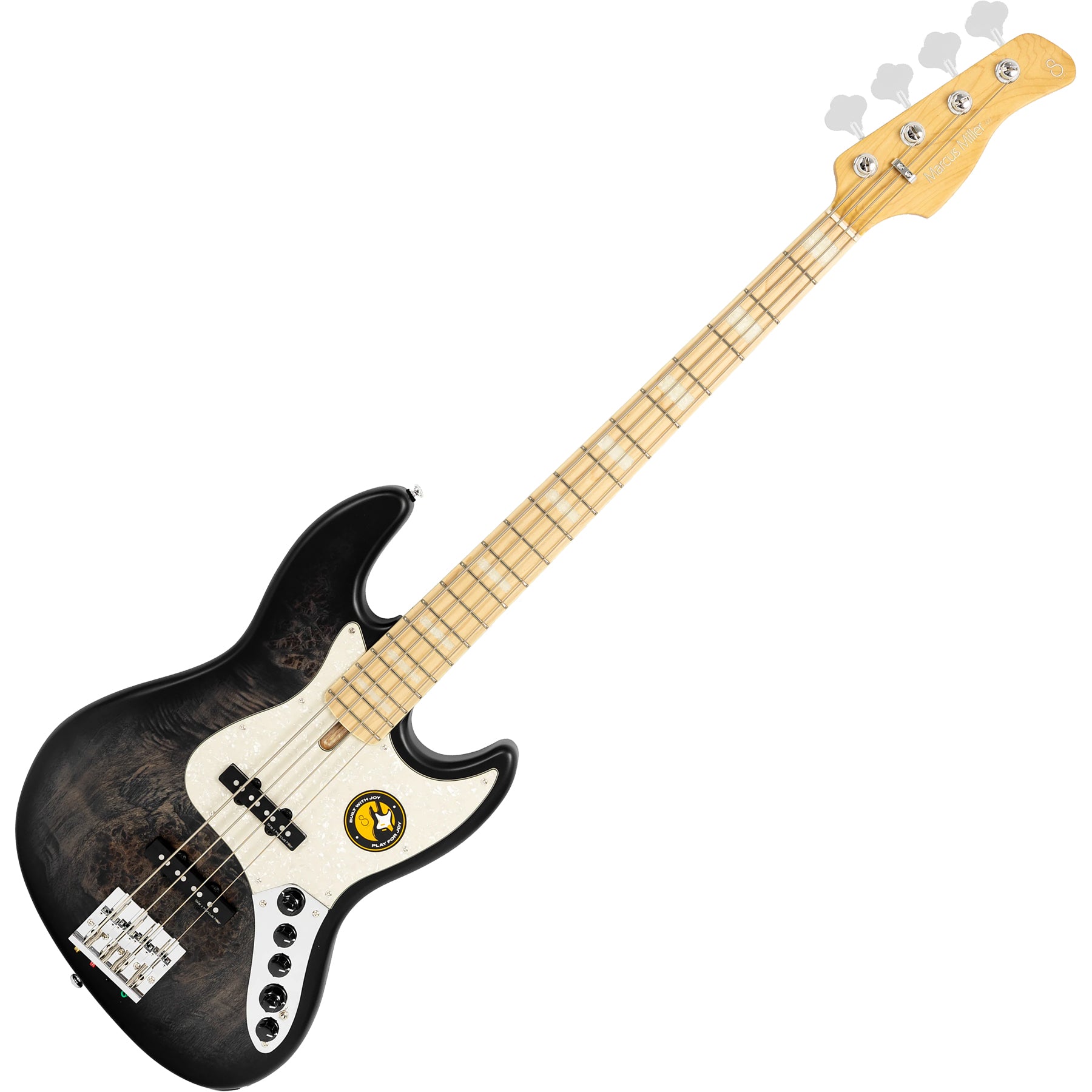 Sire V7-SWAMP-ASH-RI-4-TBKS Marcus Miller Signature 4 String RH Electric Bass - Transparent Black Satin