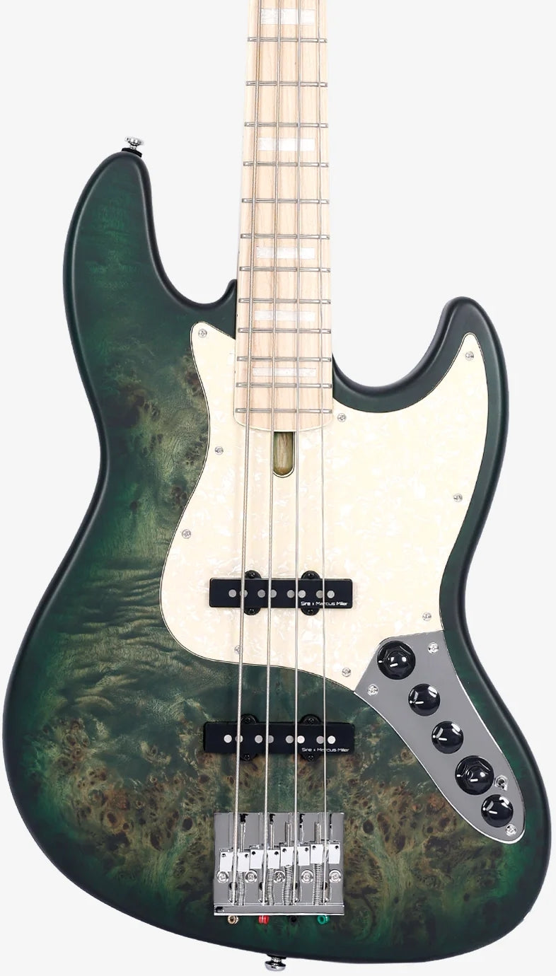 Sire Marcus Miller Signature 4 String RH Electric Bass - Transparent Green Satin