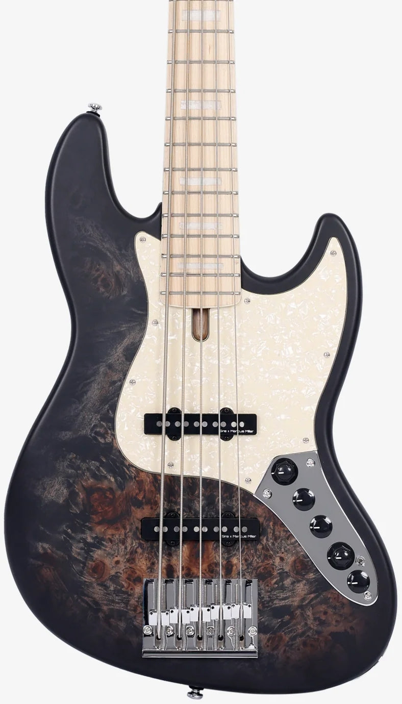 Sire Marcus Miller Signature 5 String RH Electric Bass - Transparent Black Satin