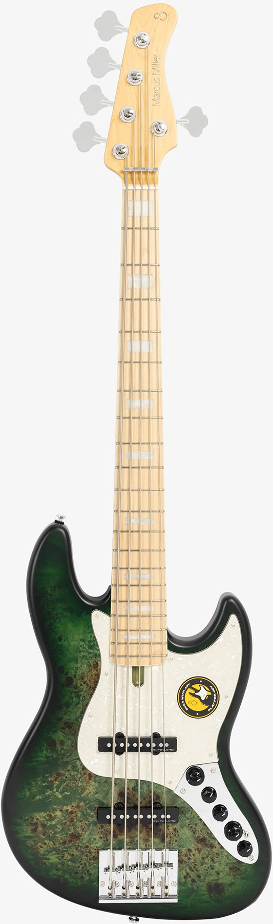 Sire Marcus Miller Signature 5 String RH Electric Bass - Transparent Green Satin