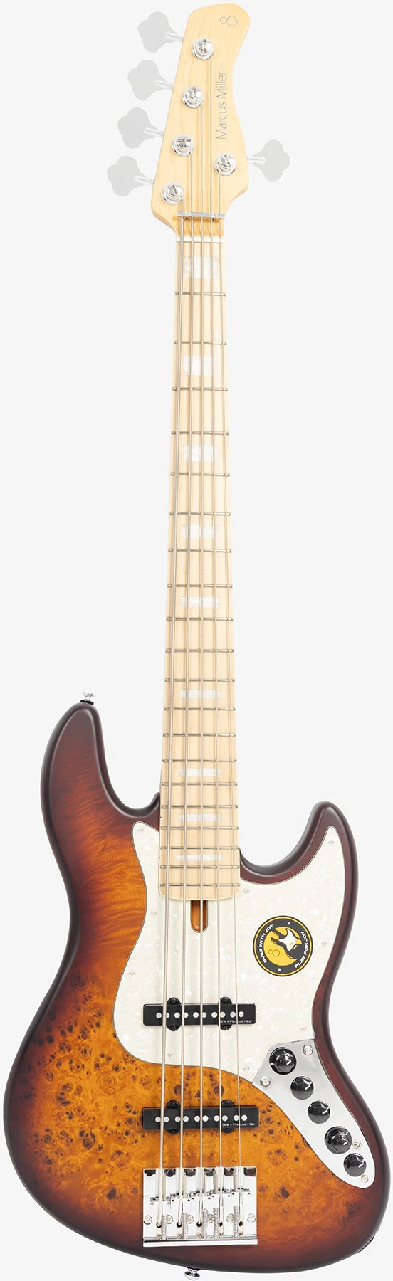 Sire Marcus Miller Signature 5 String RH Electric Bass - Tobacco Sunburst Satin