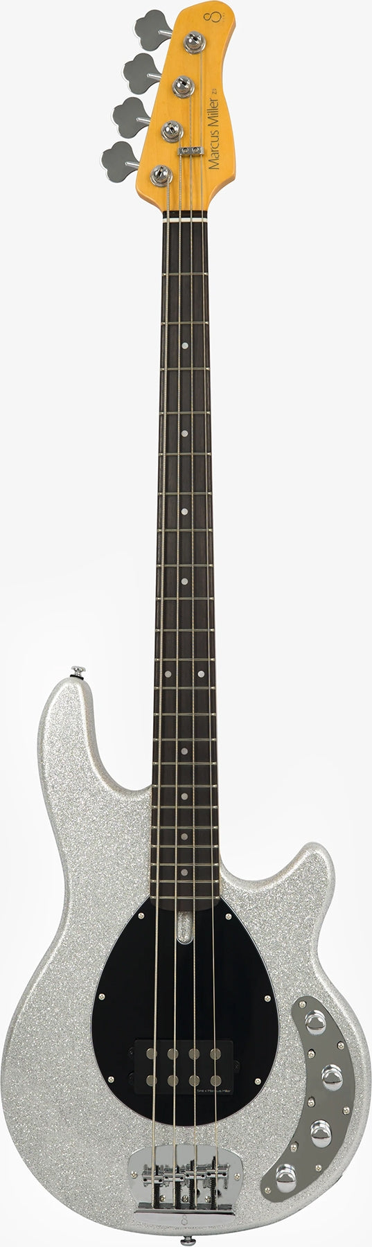 Marcus Miller Z3-4 String Electric Bass, Silver Sparkle