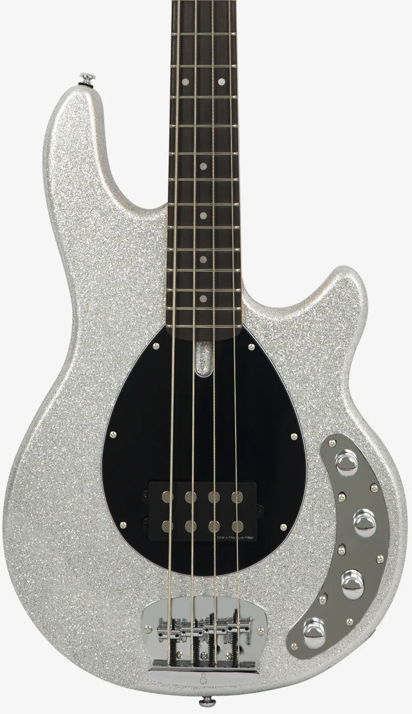 Marcus Miller Z3-4 String Electric Bass, Silver Sparkle