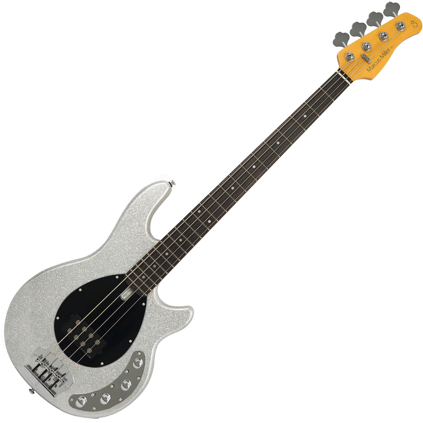 Marcus Miller Z3-4 String Electric Bass, Silver Sparkle