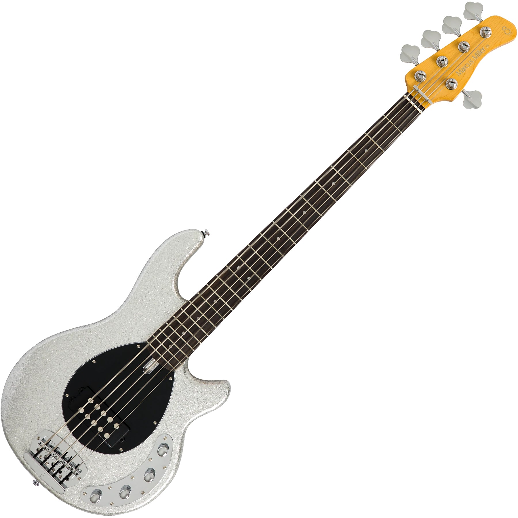 Marcus Miller Z3 5-String Electric Bass, Silver Sparkle