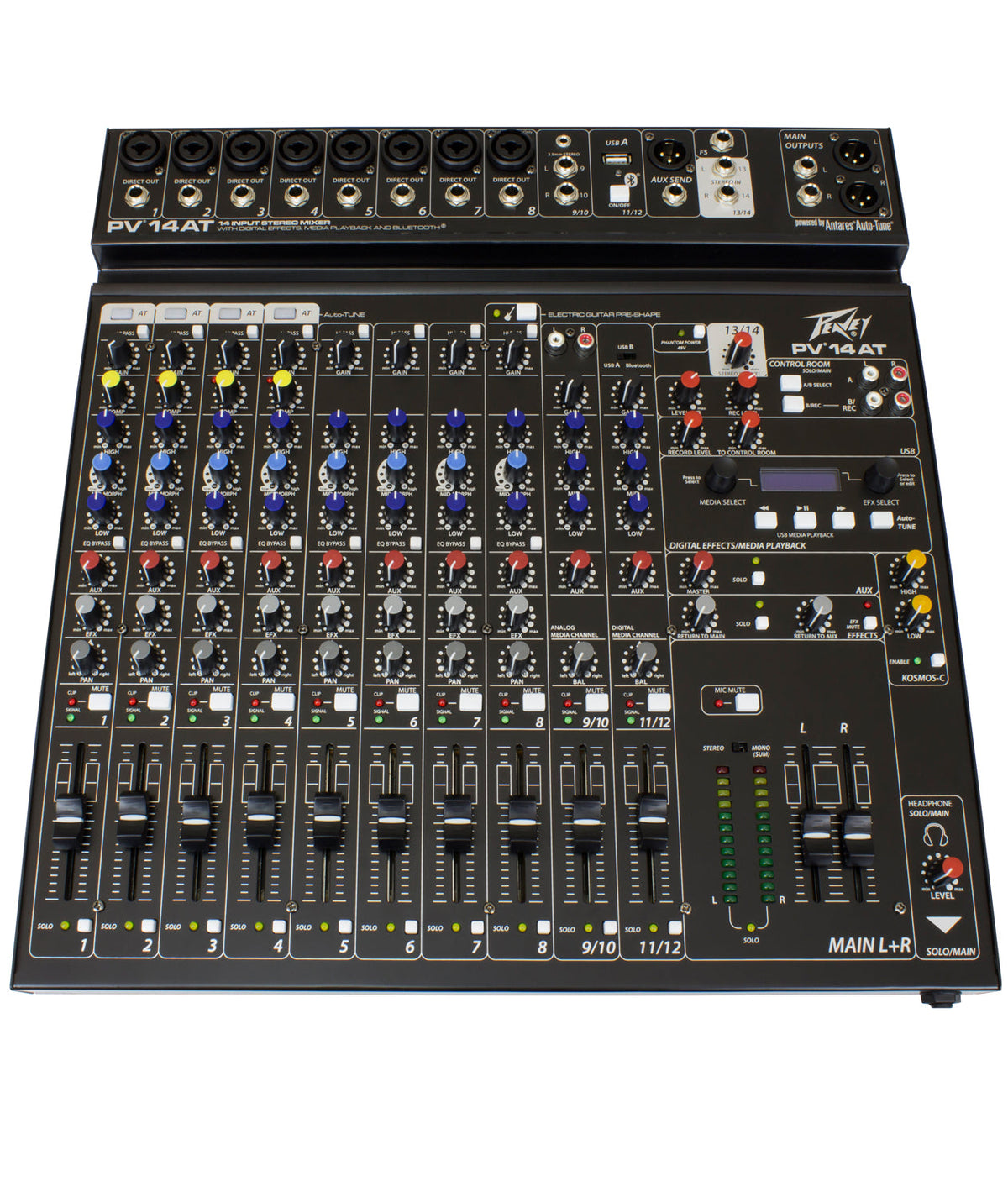 Peavey PV® 14 AT 14 Channel Compact Mixer with Bluetooth and Antares® Auto-Tune