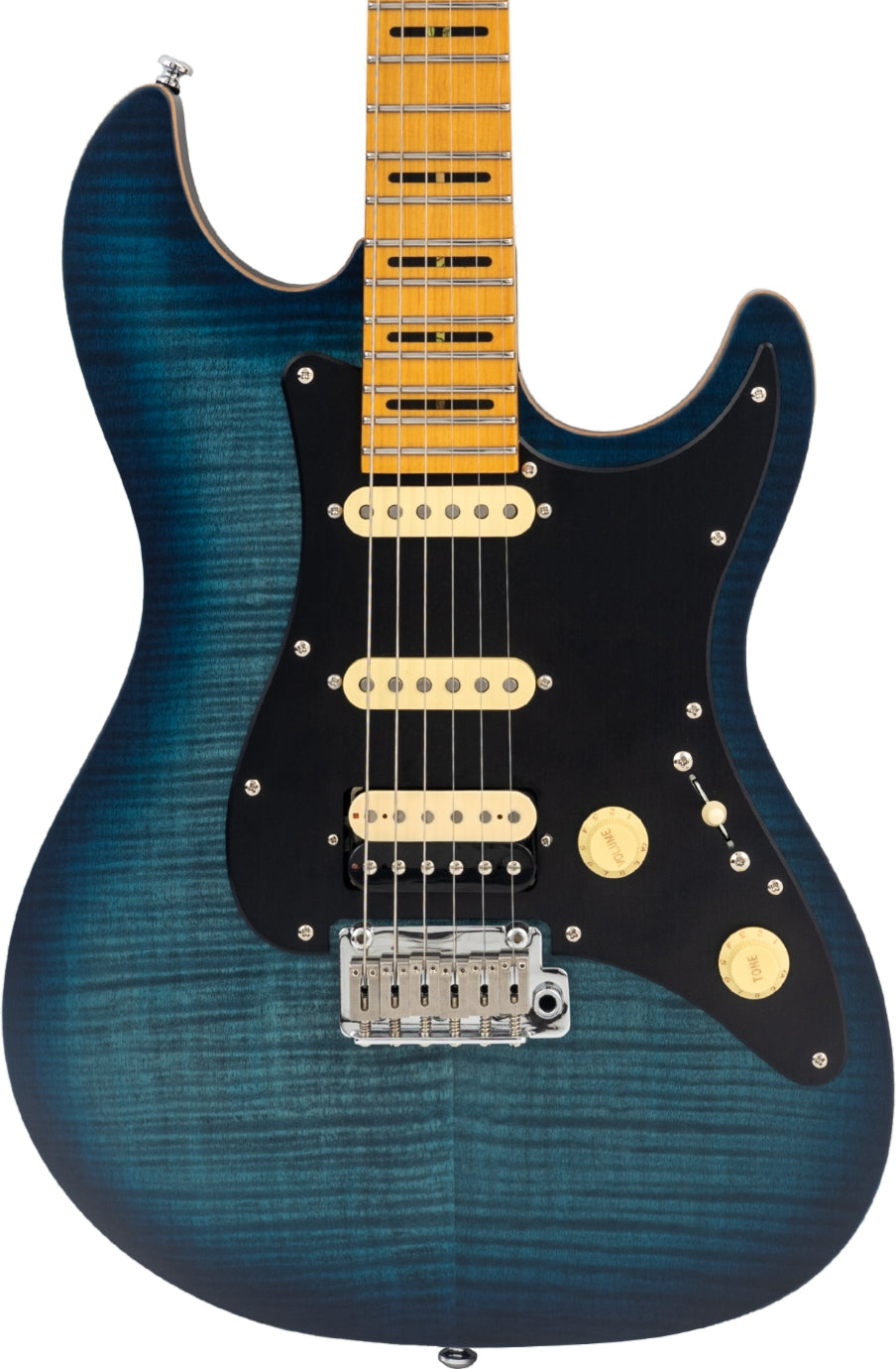 Sire 6 String RH Larry Carlton Signature Electric Guitar – Transparent Blue Satin