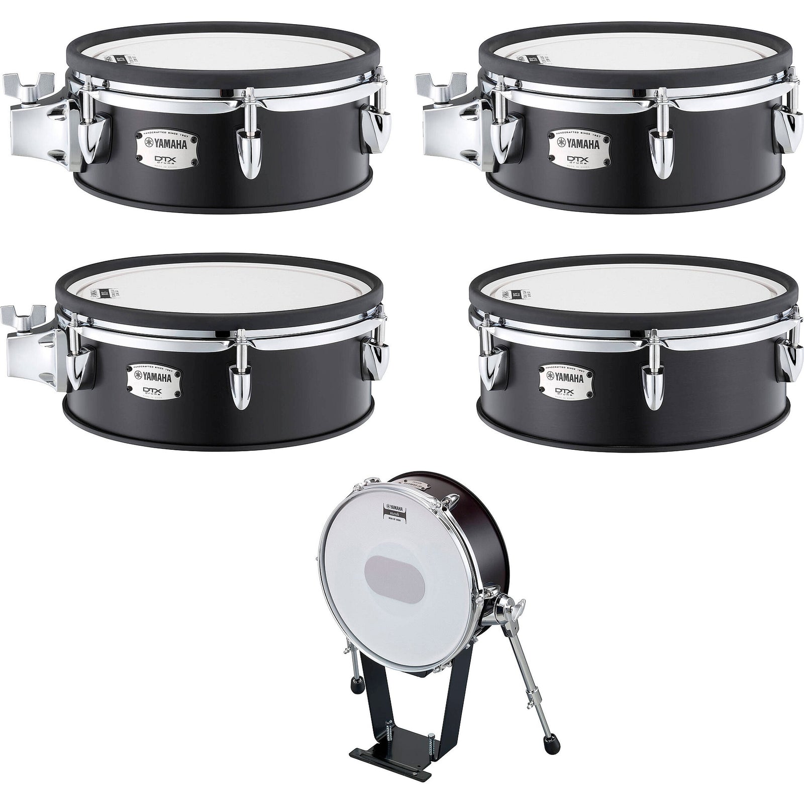 Yamaha DTP10XBF Electronic Drum Mesh Pad Set And Kick Pad With Wood Shells (Black Forest)