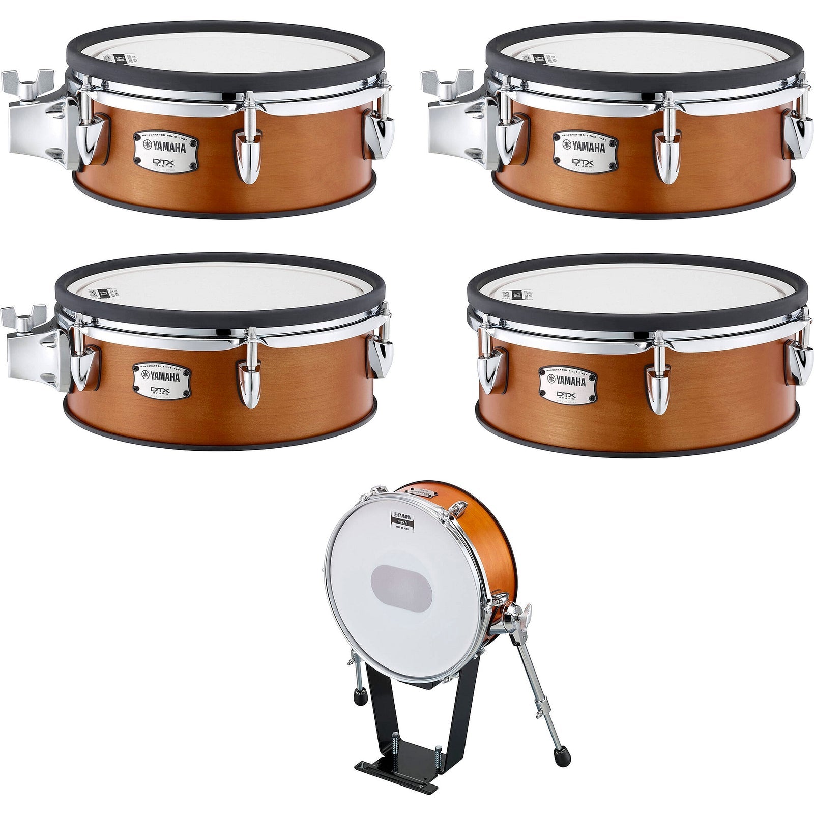 Yamaha DTP10XRW Electronic Drum Mesh Pad Set And Kick Pad With Wood Shells (Real Wood)