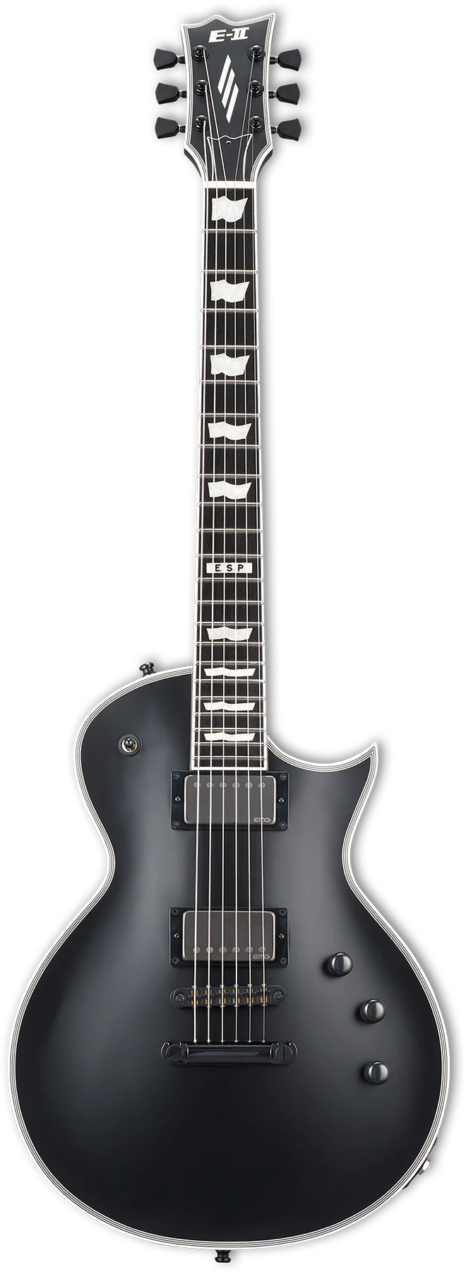 ESP Guitars EIIECBLKS E-II Eclipse 6 String RH Electric Guitar with Case - Black Satin