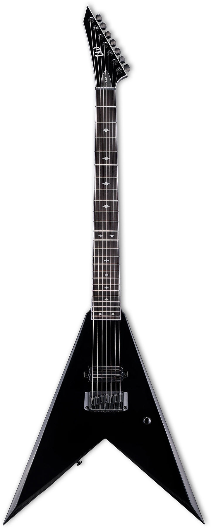 ESP Guitars LJS7BBLK Jack Simmons Signature JS-7 BARITONE 7 String RH Electric Guitar with Case - Black
