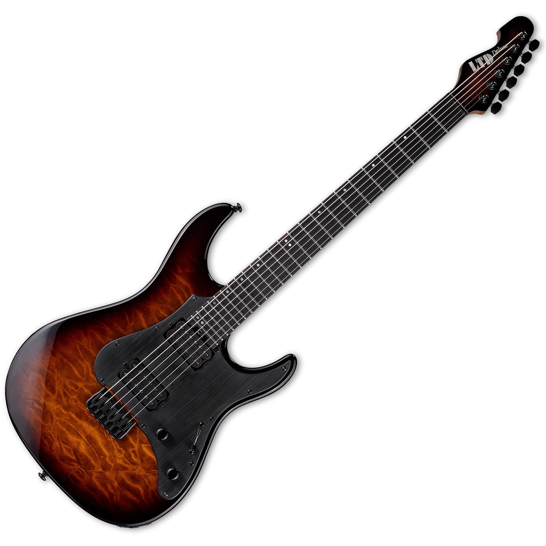 ESP Guitars LSN1000HTQMDBSB LTD SN-1000HT 6 String RH Electric Guitar - Dark Brown Sunburst