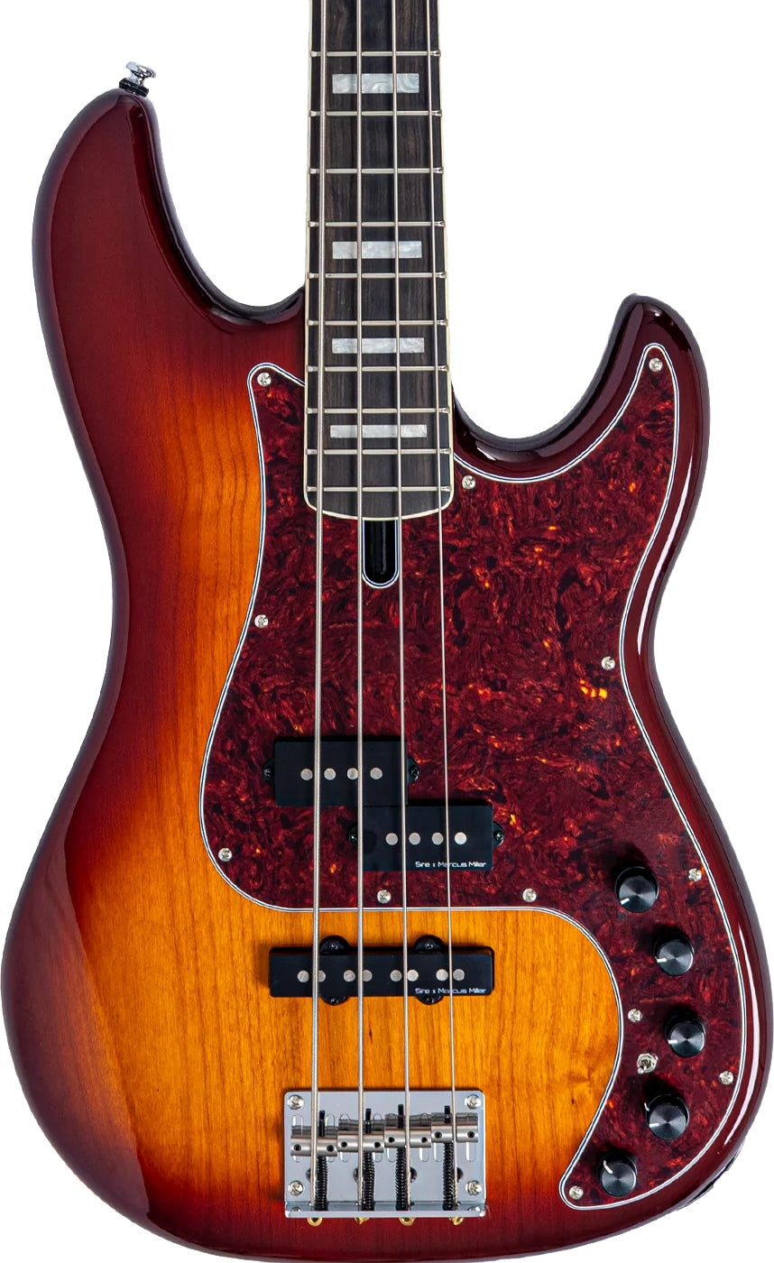 Sire Marcus Miller P Alder Series 4 String RH Fretless Bass - Tobacco Sunburst