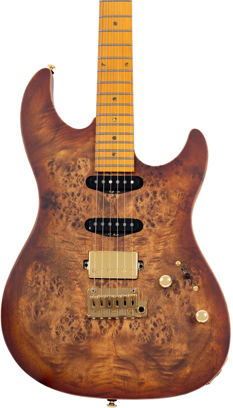 Sire Larry Carlton S HSS Series 6 String RH Electric Guitar with Case - Natural Burst