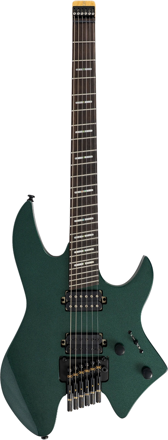 Sire Larry Carlton X6 Headless-6 String Electric Guitar, Metallic Green