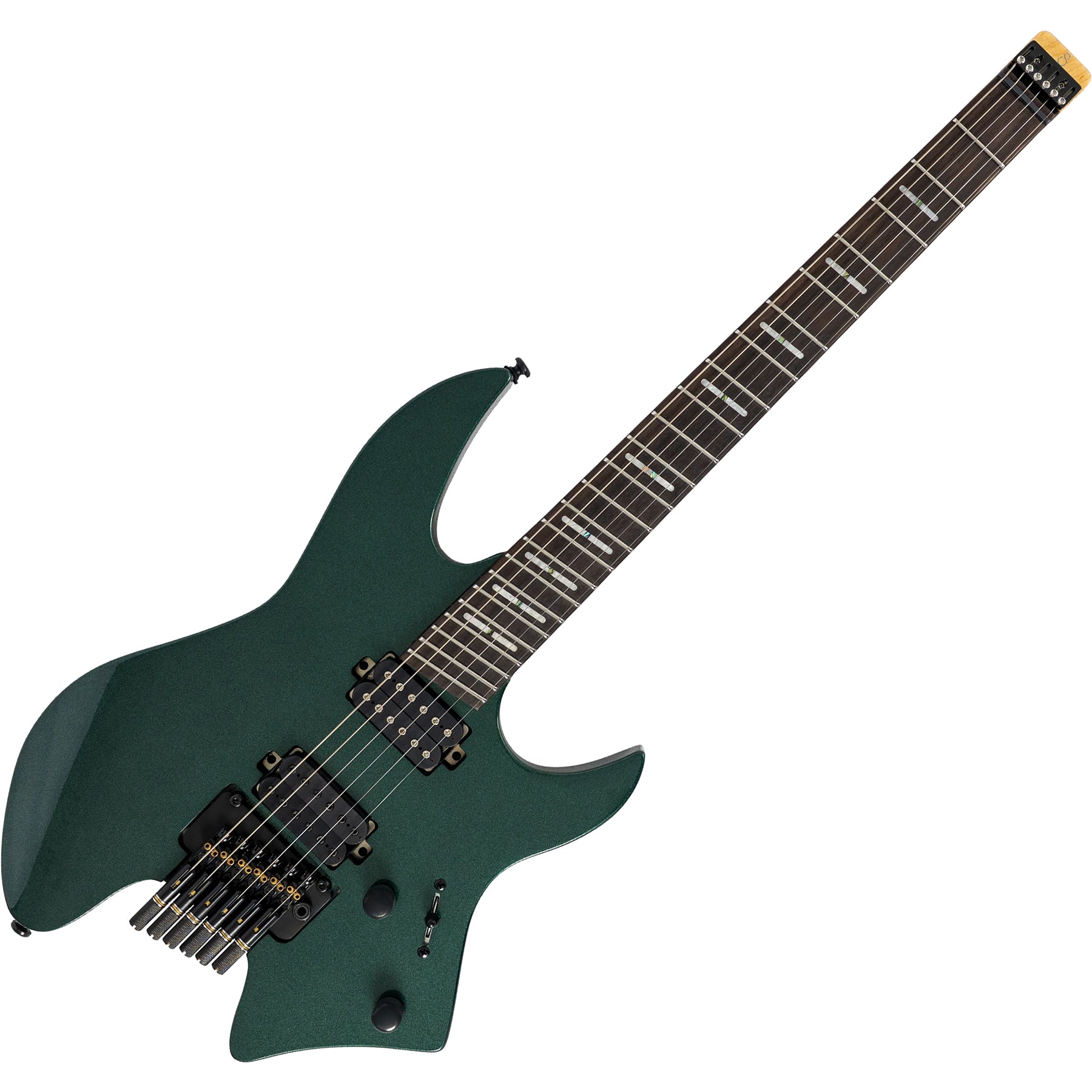Sire Larry Carlton X6 Headless-6 String Electric Guitar, Metallic Green