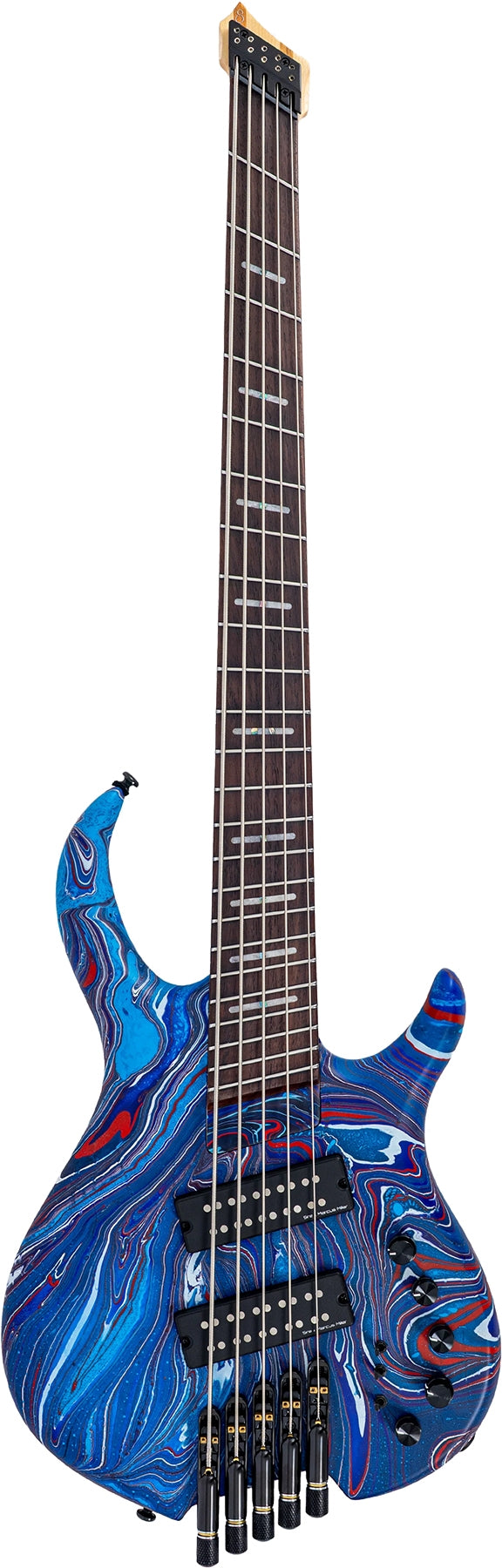 Sire 5 String RH Marcus Miller M Series Headless Electric Bass with Gig Bag - Blue Swirl