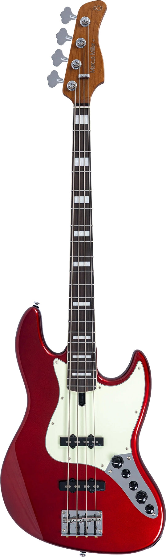 Sire 4 String RH Marcus Miller V Alder Series Electric Bass – Candy Apple Red