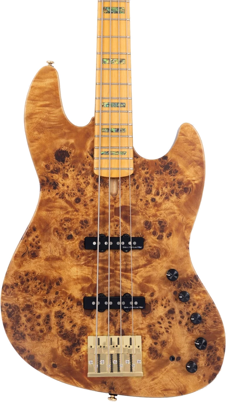 Sire 4 String RH Marcus Miller V Series Electric Bass with Gig Bag - Natural Satin
