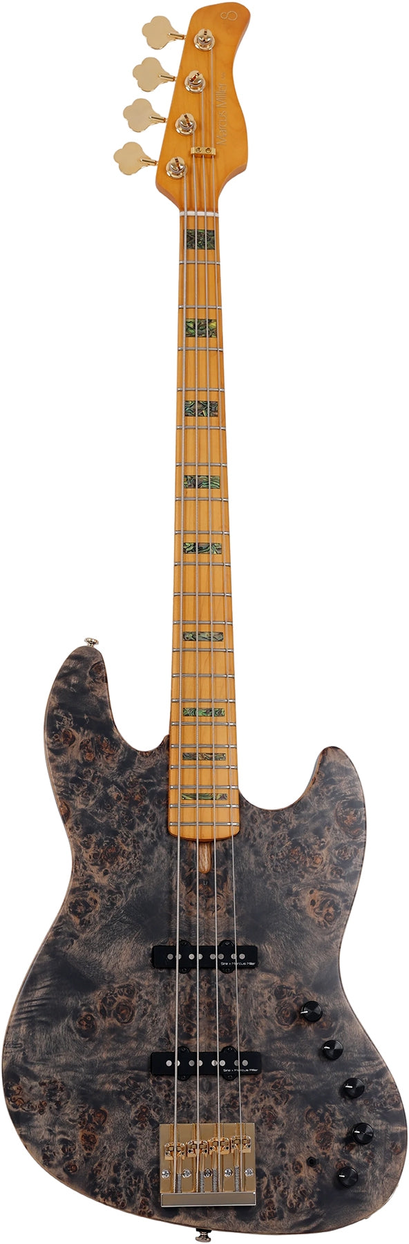 Sire 4 String RH Marcus Miller V Series Electric Bass with Gig Bag – Transparent Black Satin