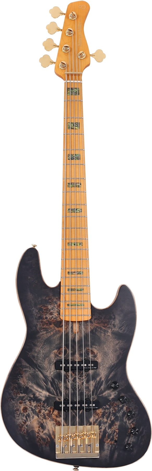 Sire 5 String RH Marcus Miller V Series Electric Bass with Gig Bag – Transparent Black Satin