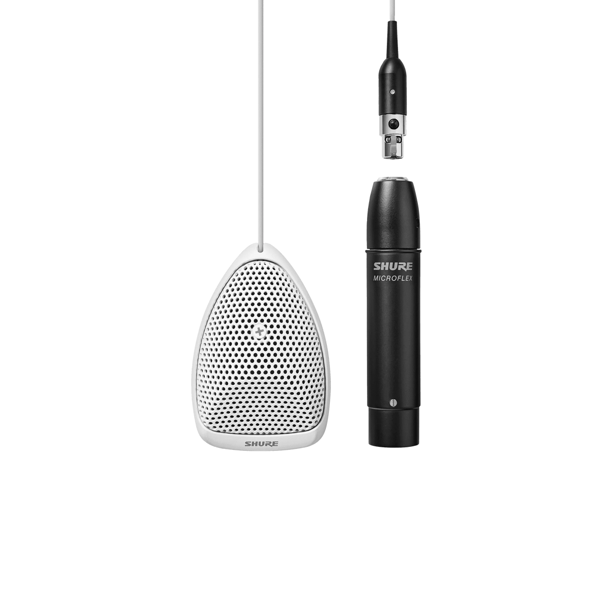 Shure MX391W-A/O - Omnidirectional Boundary Mic with In-line Preamp - White - product view 1