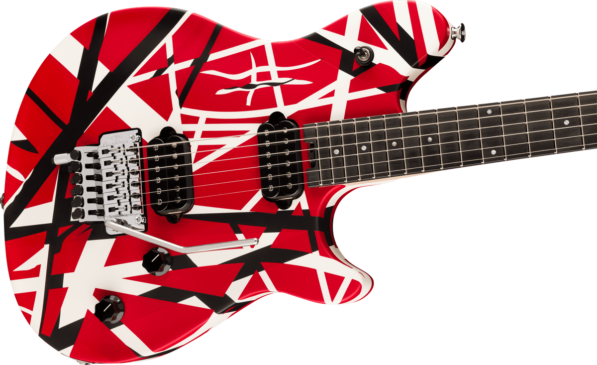 EVH Wolfgang® Special Striped Series, Ebony Fingerboard, Red, Black, and White